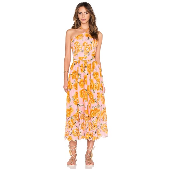 FARM Rio Dresses & Skirts - Farm Rio Halter Dress in Pink Boto Chita